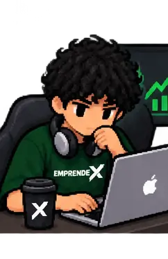 Pablo analizando una gráfica que sube