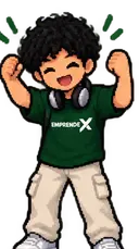 Pablo celebrando con los brazos arriba
