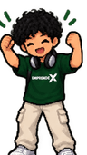 Pablo celebrando con los brazos arriba